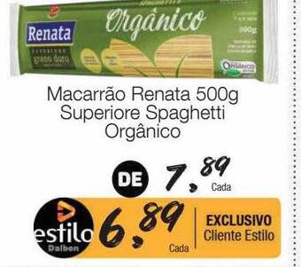 Supermercado Dalben Macarrão renata superiore spaghetti orgânico oferta