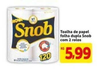 Extra Supermercado Toalha de papel folha dupla snob com 2 rolos oferta