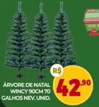 Semar Supermercado Arvore de natal Wincy 90cm 70 Galhos Nev. unid oferta