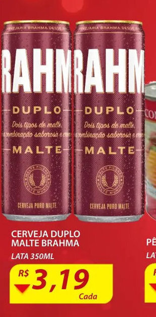 Assaí Atacadista Cerveja Duplo Malte Brahma lata 350ml oferta