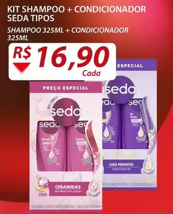 Assaí Atacadista Kit Shampoo + Condicionador Seda 325ml oferta