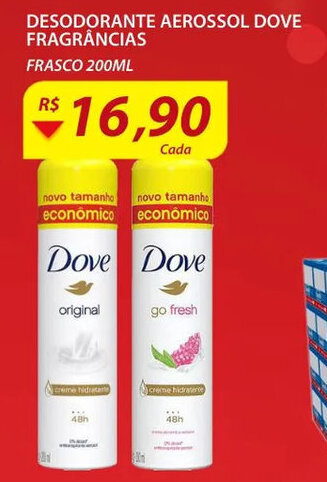 Assaí Atacadista Desodorante Aerossol Dove Frag. 200ml oferta
