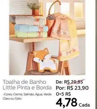 Toalha De Banho Little Pinta E Borda