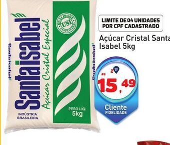 Tonin Superatacado Açúcar cristal santa isabel 5kg oferta