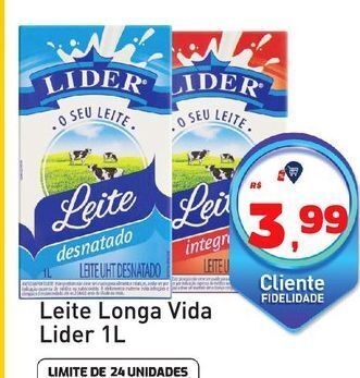 Tonin Superatacado Leite longa vida lider 1l oferta