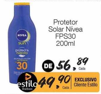 Supermercado Dalben Protetor solar nívea fps30 oferta