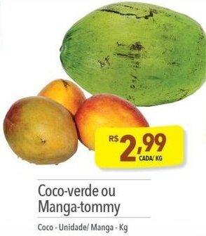 Supermercados Condor Coco Verde ou Manga Tommy 1kg oferta