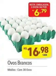 Supermercados Condor Ovos Brancos com 30 ovos oferta