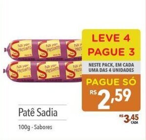 Supermercados Condor Pate Sadia 100g oferta