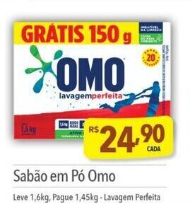 Supermercados Condor Sabao em po omo Leve 1.6kg pague 1.45kg oferta