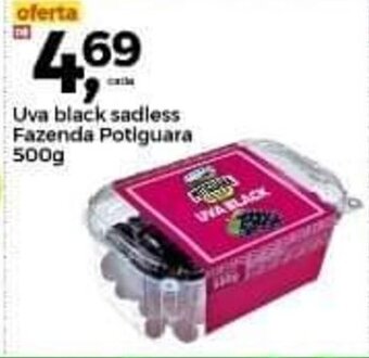 Frangolândia Uva Black Seedless Fazenda Potiguara 500g oferta