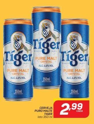 Cerveja puro malte tiger 350ml
