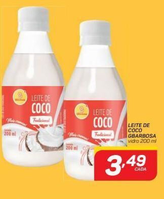GBarbosa Leite de coco gbarbosa 200ml oferta