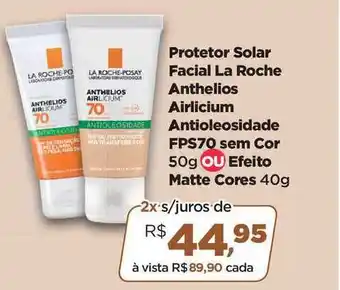 Farmácias Nissei Protetor Solar Facial La Roche Anthelios Airlicium Antioleosidade Fps70 Sem Cor 50g Ou Efeito Matte Cores 40g oferta