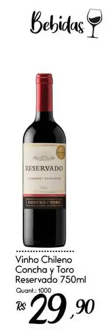 Giassi Supermercados Vinho Chileno Concha Y Toro Reservado 750ml oferta