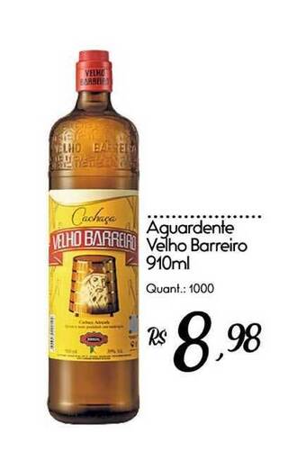 Giassi Supermercados Aguardente Velho Barreiro 910ml oferta
