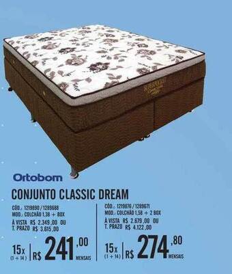 Zema Ortobom conjunto classic dream oferta