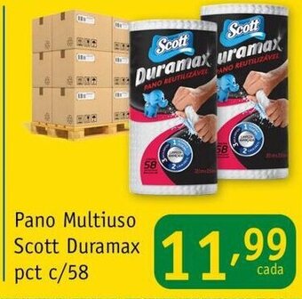 Nordestão Pano Multiuso Scott Duramax pct c/58 oferta