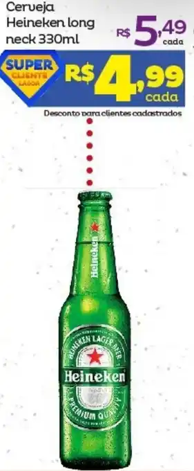 Super Lagoa Cerveja Heineken Long Neck 330ml oferta
