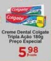 Creme Dental Colgate Tripla Acao 180g preco especial