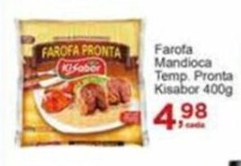 Rossi Supermercado Farofa mandioca Temp. Pronta Kisabor 400g oferta