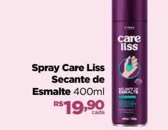 Farmácias Nissei Spray care liss secante de esmalte oferta