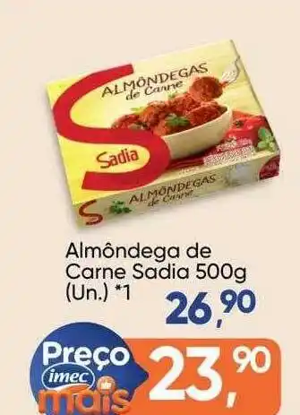 Imec Supermercados Almôndega de carne sadia oferta