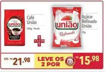Supermercados Condor Café união + açúcar refinado união oferta