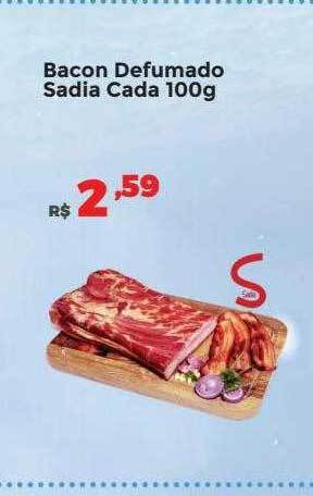 Villarreal Supermercados Bacon defumado sadia cada oferta