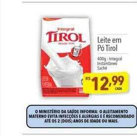 Supermercados Condor Leite em pó tirol oferta