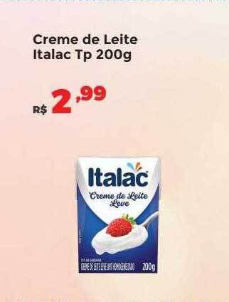Villarreal Supermercados Creme de leite italac tp oferta