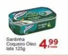 Rossi Supermercado Sardinha Coqueiro oleo Lata 125g oferta