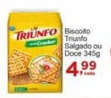 Rossi Supermercado Biscoito Triunfo Salgado ou Doce 345g oferta