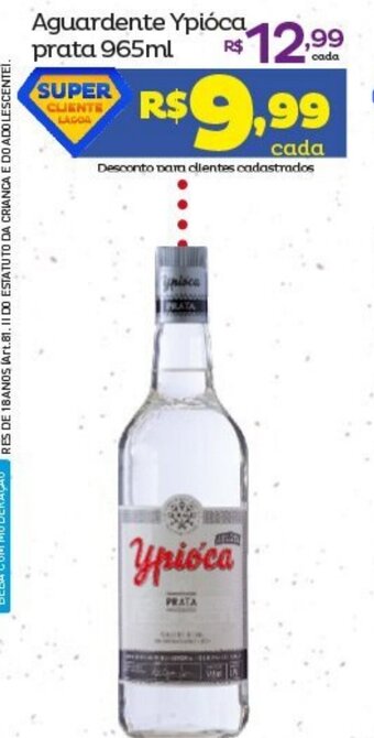 Aguardente Yploca Prata 965ml