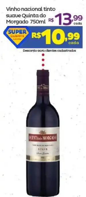 Super Lagoa Vinho Nacional Tinto Suave ou Seco Quinta do Morgado 750ml oferta
