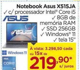 Carrefour Notebook asus x515ja oferta