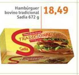 Sonda Hambúrguer bovino tradicional sadia oferta
