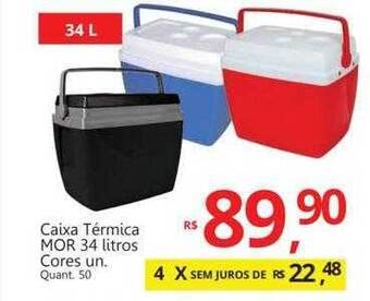 Supermercados Koch Caixa térmica mor 34 litros cores oferta