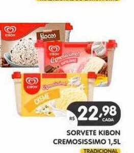 Supermercados Real Sorvete kibon cremosissimo oferta