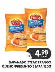 Supermercados Real Empanado steak frango queijo-presunto seara oferta