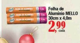 Supermercados Unidos Folha de alumínio mello oferta