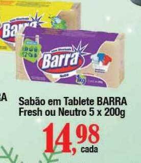 Supermercados Unidos Sabão em tablete barra fresh ou neutro oferta