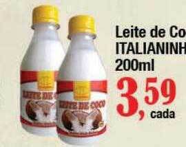 Supermercados Unidos Leite de coco italianinho oferta