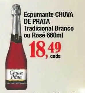 Supermercados Unidos Espumante chuva de prata tradicional branco ou rosé oferta