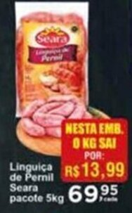 Rossi Supermercado Linguica de Pernil Seara pacote 1kg oferta