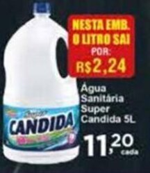 Rossi Supermercado Agua Sanitaria Super Candida 5L oferta