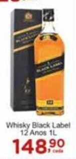 Rossi Supermercado Whisky Black Label 12 Anos 1L oferta