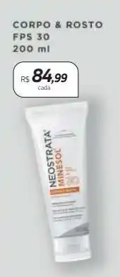 Drogal Protetor solar corpo & rosto fps 30 200ml oferta