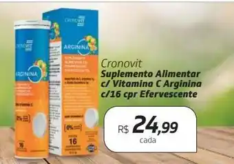 Drogal Suplemento alimentar c/vitamina c arginina 16 cpr oferta