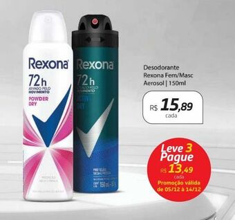 Desodorante rexona 150ml